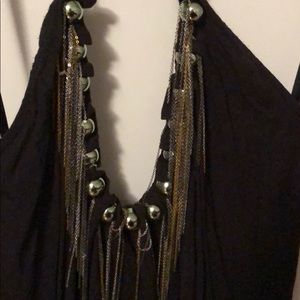 LaRok black tie neck dress